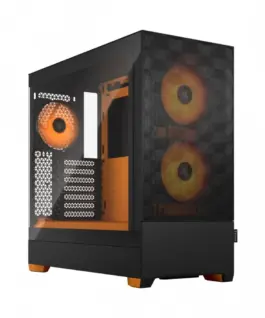 Fractal Design кутия за компютър Pop Air TG Clear Tint RGB оранжев core