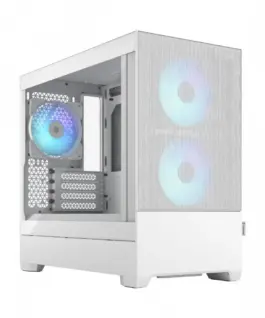 Fractal Design кутия за компютър Pop Mini Air TG Clear Tint RGB бял