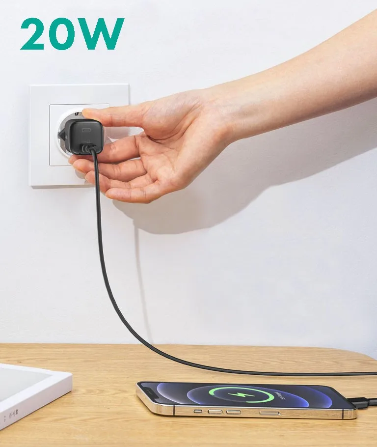 AUKEY мрежово зарядно 1xUSB-C PD 20W PA-B1 черен - Image 5