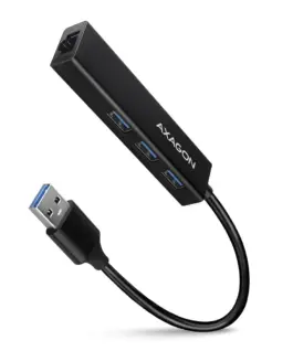 AXAGON Hub HMA-GL3A 3x USB-A + GLAN USB3.2 Gen 1 metal 20cm USB-A кабел