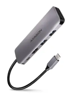 AXAGON Hub HMC-5 2x USB-A HDMI SD/microSD USB 3.2 Gen 1 PD 100W 20cm USB-C кабел