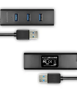 Alternative view of AXAGON Charging Hub HUE-S2B 4x USB 3.2 Gen 1, MicroUSB Charging Connector