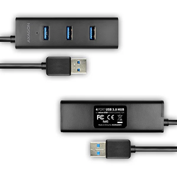 AXAGON Charging Hub HUE-S2B 4x USB 3.2 Gen 1, MicroUSB Charging Connector - Image 2
