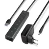 AXAGON Charging Hub HUE-SA7BP 7x USB 3.2 Gen 1 ALU Incl. AC адаптер черен