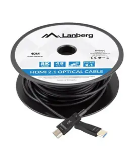 Lanberg кабел HDMI M/M v2.1 40M 8K черен optical OAC