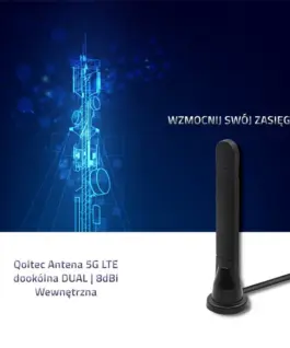 Alternative view of Qoltec 5G LTE omnidirectional DUAL, 8 dBi, indoor