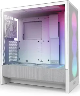 Кутия за компютър NZXT H5 Flow RGB 2024 White Mid-Tower