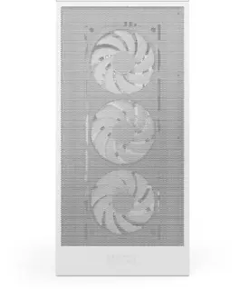 Alternative view of Кутия за компютър NZXT H5 Flow RGB 2024 White, Mid-Tower