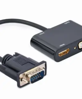 Gembird Signal конвертор VGA to HDMI + VGA черен