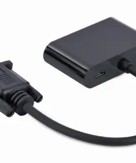 Gembird Signal конвертор VGA to HDMI + VGA черен