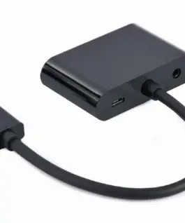 Alternative view of Gembird HDMI male to HDMI female + VGA female адаптер with audio and extra power port