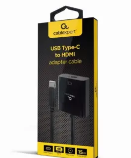 Alternative view of Gembird адаптер USB-C for HDMI 4K 30Hz female 15 cm