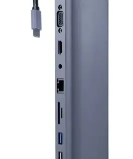 Gembird Hub USB-C PD GbE VGA HDMI 4xUSB card