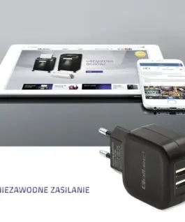 Qoltec Network зарядно 17W | 5V | 3.4A | 2xUSB + кабел USB typC - Image 3
