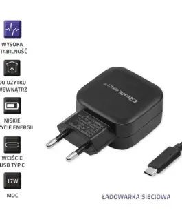 Qoltec Network зарядно 17W | 5V | 3.4A | 2xUSB + кабел USB typC - Image 4