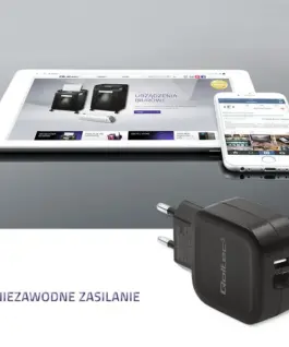 Qoltec зарядно 17W | 5V | 3.4A | USB + кабел Micro USB