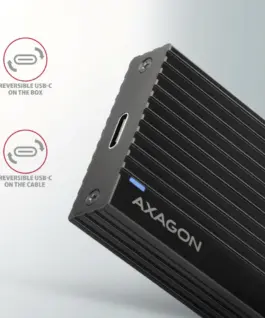 AXAGON THIN RIB 42-80mm box USB-C 3.2 Gen2 – M.2 NVMe SSD