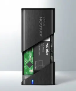 AXAGON ALU box EEM2-SBC USB-C 3.2 Gen 2 – M.2 SATA SSD 30-80mm