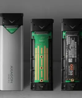 AXAGON Box EEM2-UG2 USB-C 3.2 Gen 2 – M.2 NVMe SSD 42-80mm