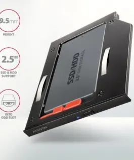 AXAGON RSS-CD09 2.5 SSD/HDD caddy into DVD slot