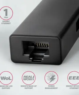 AXAGON Network card HMC-GL3A 3x USB-A + GLAN