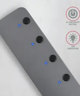 AXAGON Hub HUE-MSA 4x USB3.2 Gen 1 SWITCH