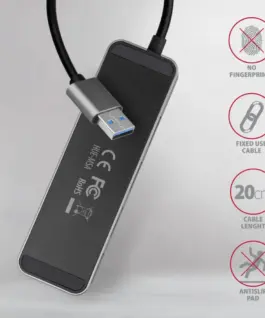 AXAGON Hub HUE-MSA 4x USB3.2 Gen 1 SWITCH