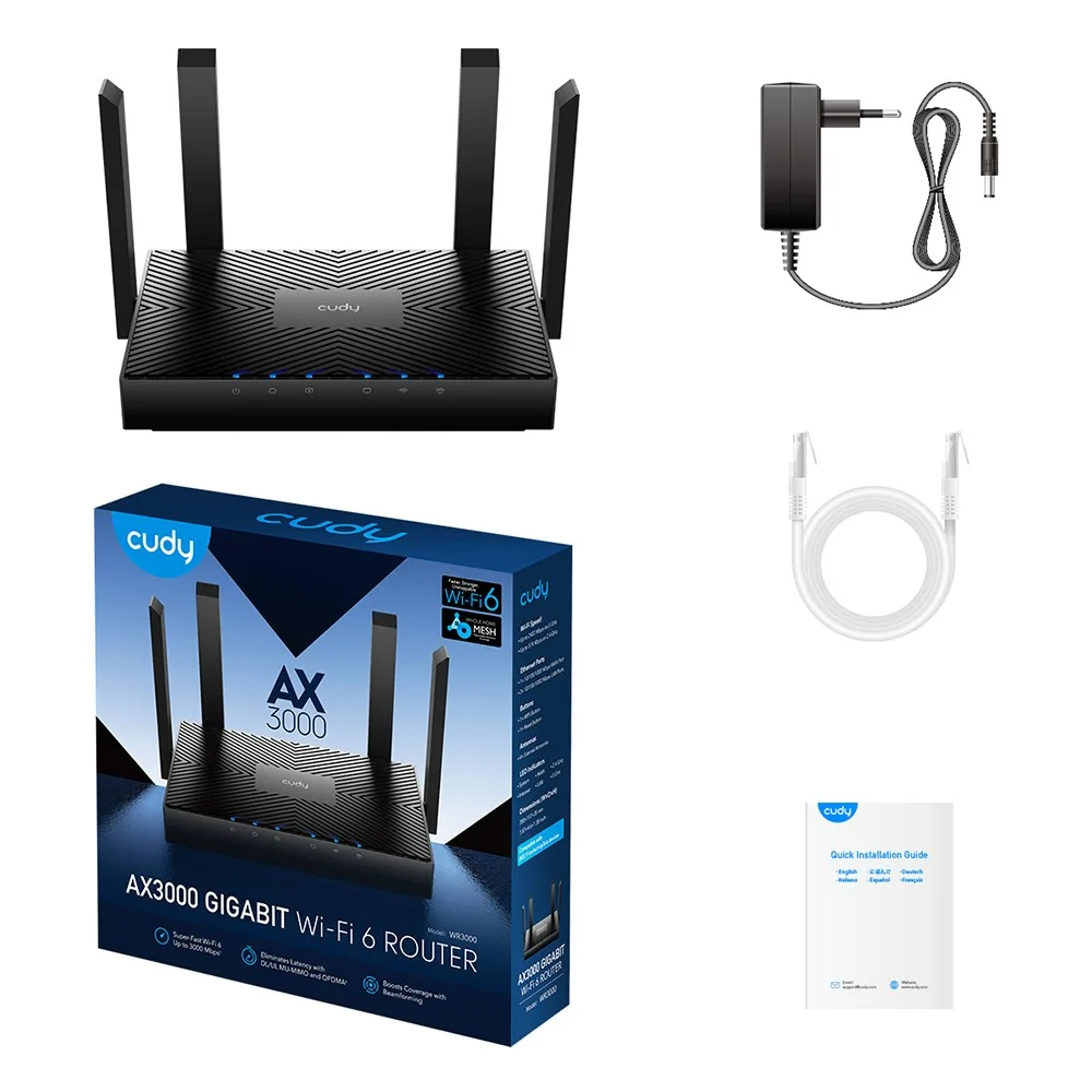 Cudy Router Mesh Gigabit WiFi WR3000 AX3000 - Image 3