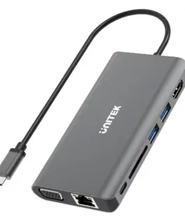 Unitek HUB 8-in-1 USB-C 3.1; PD 100W; D1019B