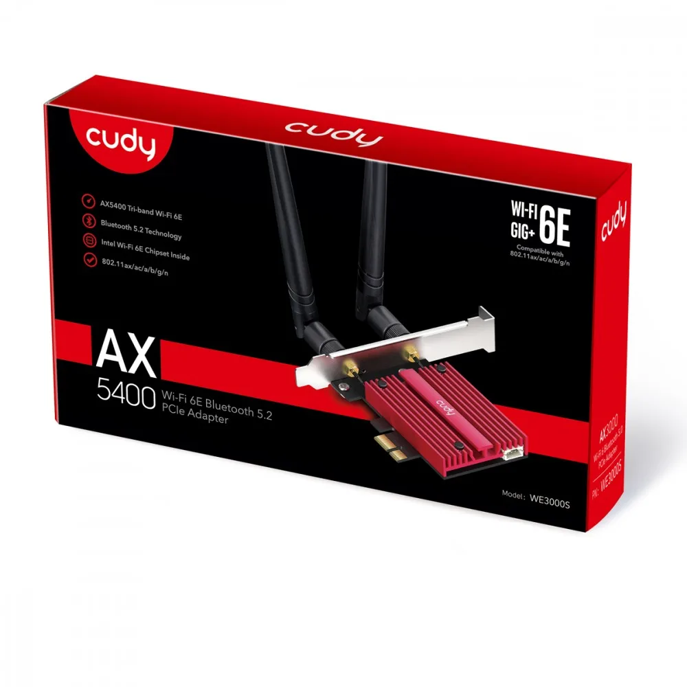 Cudy Network адаптер WE3000S WiFi AX5400 PCI-E - Image 4