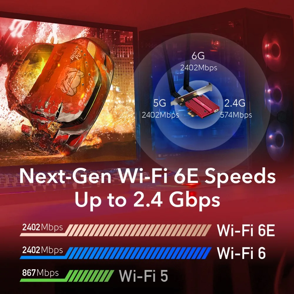 Cudy Network адаптер WE3000S WiFi AX5400 PCI-E - Image 5
