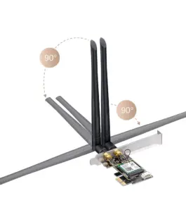 Alternative view of Cudy Network card WE3000 WiFi AX5400 PCI-E