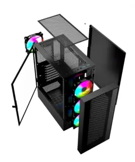 Alternative view of Gembird Компютър Case Midi Tower Fornax 4000 ARGB черен