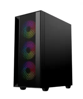 Gembird Компютър Case Midi Tower Fornax 4000 ARGB черен