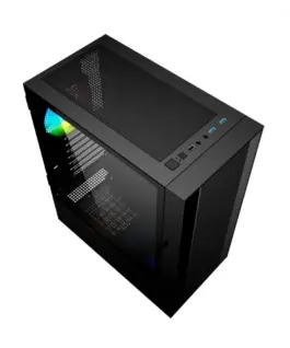 Gembird Компютър Case Midi Tower Fornax 4000 ARGB черен