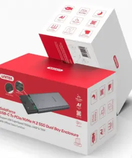 Alternative view of Unitek SolidForce USB-C to PCIe /NVMe M.2 SSD, Dual Bay
