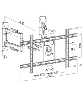 LogiLink TV corner wall mount