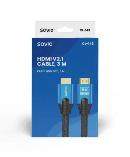 Savio кабел HDMI CL-143 v.2.1 3m