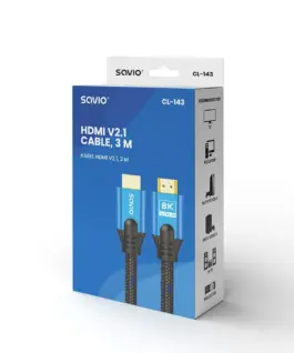 Savio кабел HDMI CL-143 v.2.1 3m