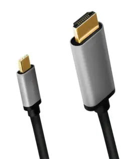 Alternative view of LogiLink USB-C to HDMI кабел, 4K 60Hz, alu, 1.8m