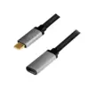 LogiLink USB-C M/F кабел 4K/60Hz  alu 0.5m