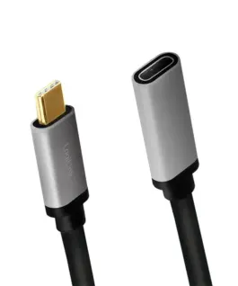 Alternative view of LogiLink USB-C M/F кабел, 4K/60Hz , alu, 0.5m