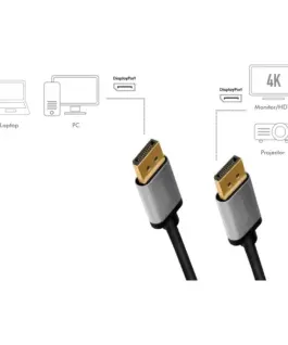 LogiLink DisplayPort кабел DP/M to DP/M