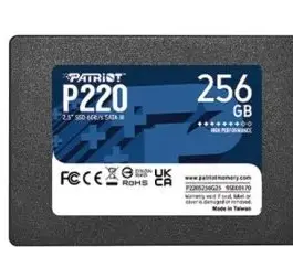 Patriot SSD drive P220 256GB 550/480 MB/s SATA III 2.5