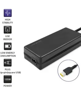 Alternative view of Qoltec Power адаптер for Lenovo 135W, 20V, 6.75A