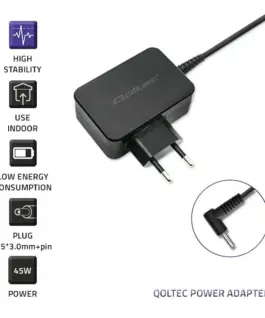 Qoltec Power адаптер for ultrabook HP 45W