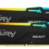 Kingston памет DDR5 Fury Beast черен RGB 16GB(2 8GB)/6000 CL36 EXPO