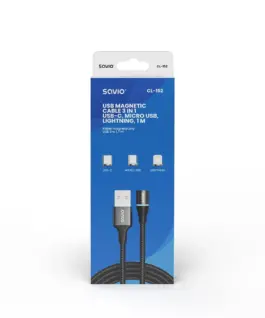 Savio кабел USB 3w1 1m CL-152