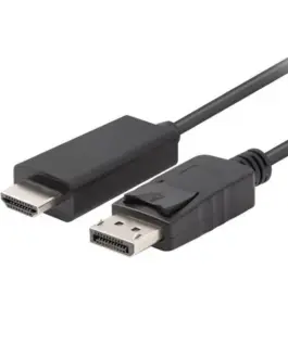 Lanberg кабел DisplayPort (M) V1.1 -> HDMI (M) 1.8m черен