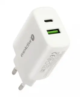 everActive зарядно USB/USB-C QC3.0 25W бял
